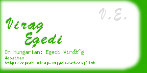 virag egedi business card